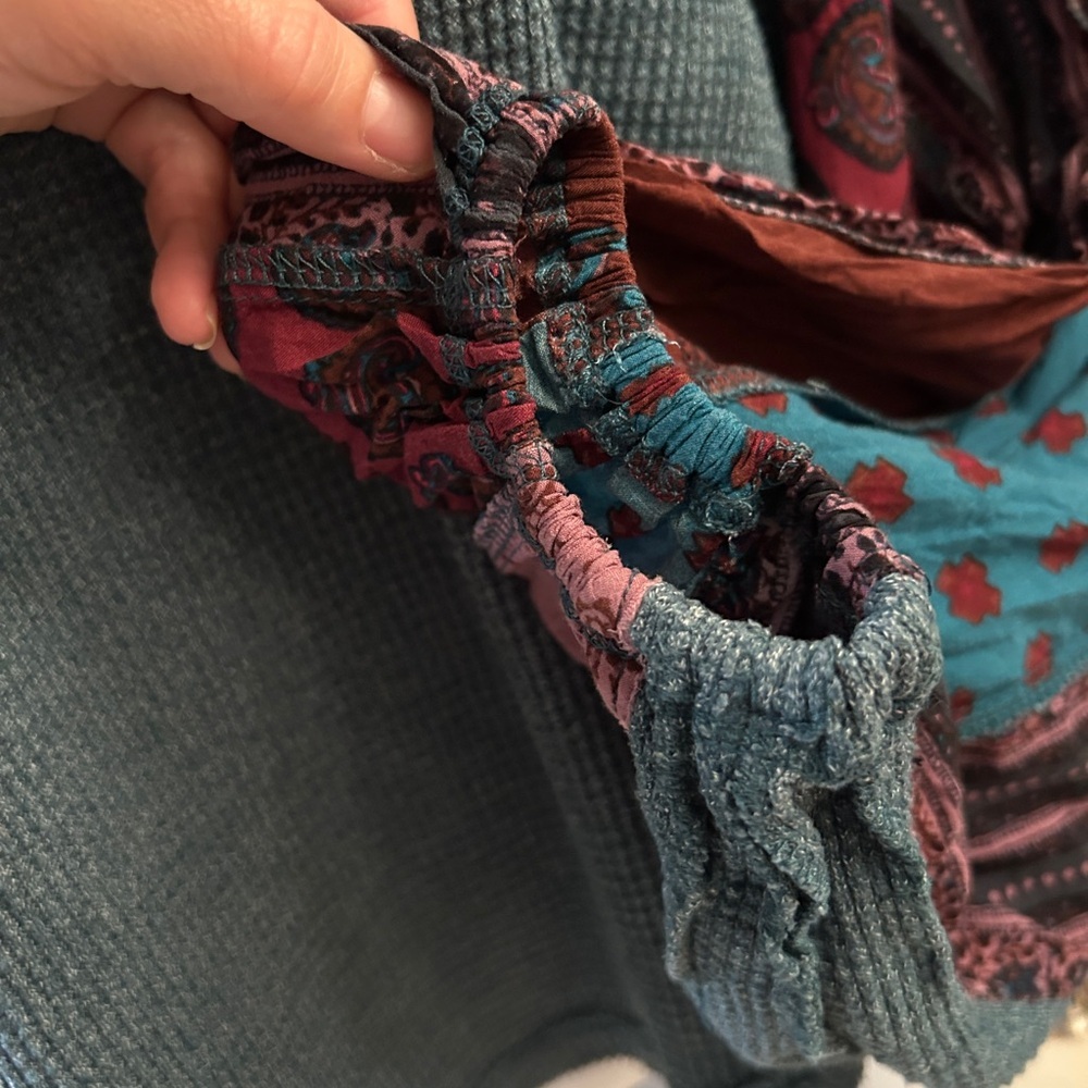EUC We The Free Teal Blossom Thermal Top - Picture 4 of 9
